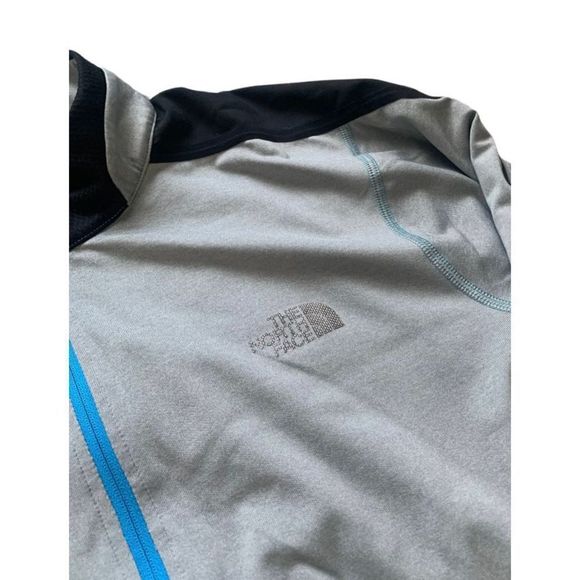 Mens The North Face Flash Dry Grey Lightweight Full Zip Long Sleeve Top - Picture 2 of 4